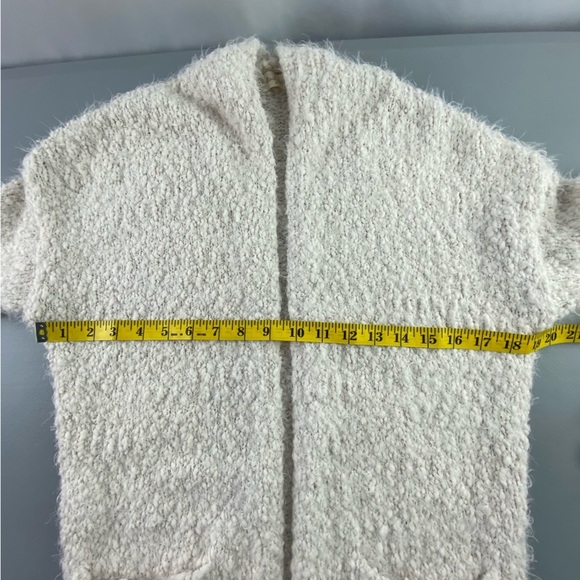 Altar'd State soft & cozy fuzzy cream open front cardigan with pockets wms sz M - Picture 7 of 9